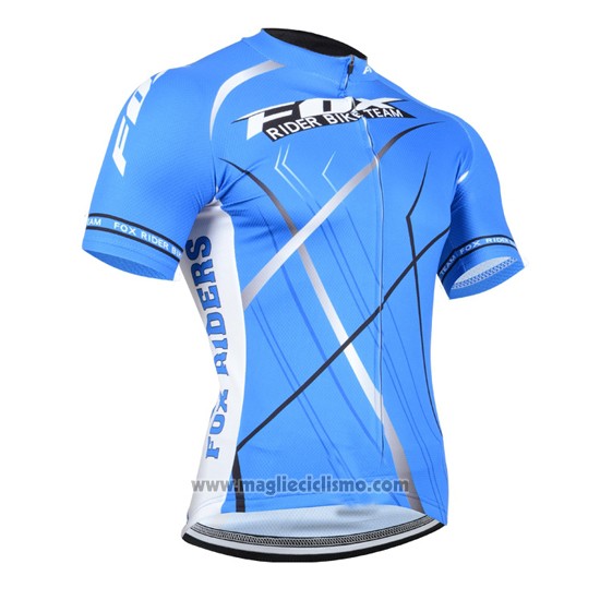 2014 Abbigliamento Ciclismo Fox Celeste Manica Corta e Salopette