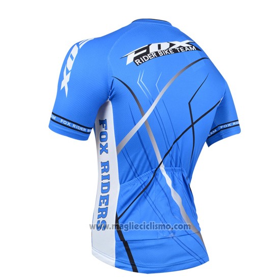 2014 Abbigliamento Ciclismo Fox Celeste Manica Corta e Salopette