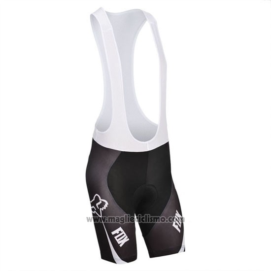 2014 Abbigliamento Ciclismo Fox Celeste e Nero Manica Corta e Salopette