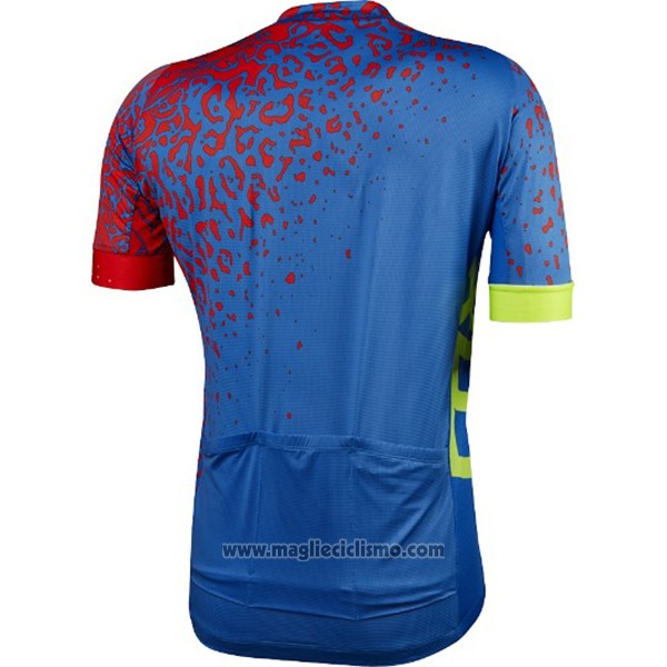 2017 Abbigliamento Ciclismo Fox Ascent Comp Blu Manica Corta e Salopette