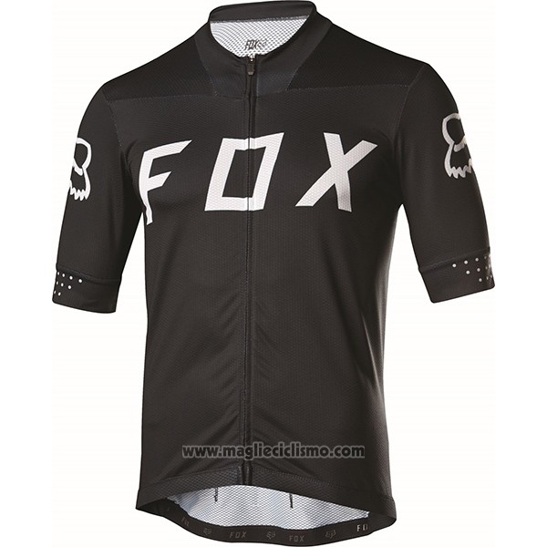 2017 Abbigliamento Ciclismo Fox Ascent Comp Nero Manica Corta e Salopette