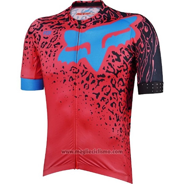 2017 Abbigliamento Ciclismo Fox Ascent Comp Rosso Manica Corta e Salopette