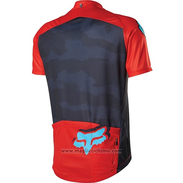 2017 Abbigliamento Ciclismo Fox Livewire Rosso Manica Corta e Salopette