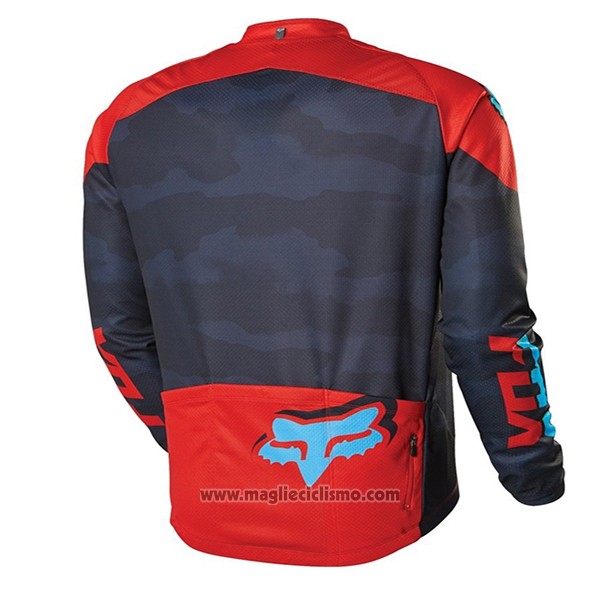 2017 Abbigliamento Ciclismo Fox Rosso e Nero Manica Corta e Salopette