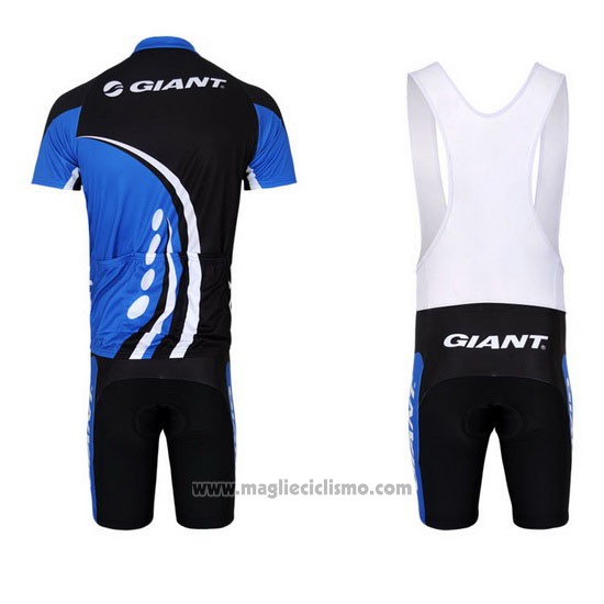 2011 Abbigliamento Ciclismo Giant Blu Manica Corta e Salopette