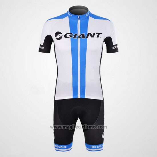 2012 Abbigliamento Ciclismo Giant Bianco Manica Corta e Salopette