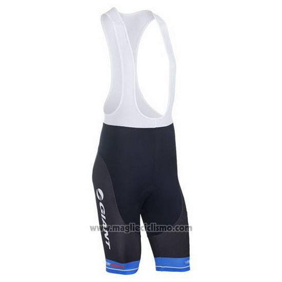 2013 Abbigliamento Ciclismo Giant Nero e Blu Manica Corta e Salopette