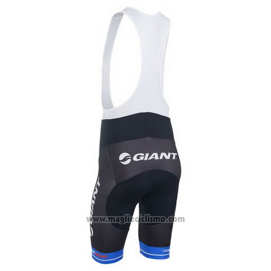 2013 Abbigliamento Ciclismo Giant Nero e Blu Manica Corta e Salopette