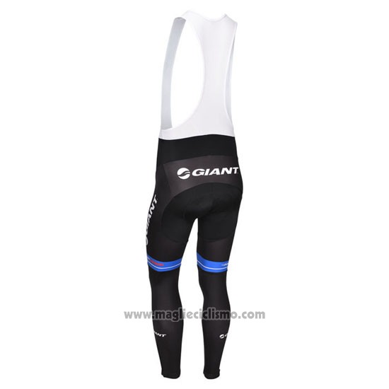 2013 Abbigliamento Ciclismo Giant Nero e Blu Manica Lunga e Salopette