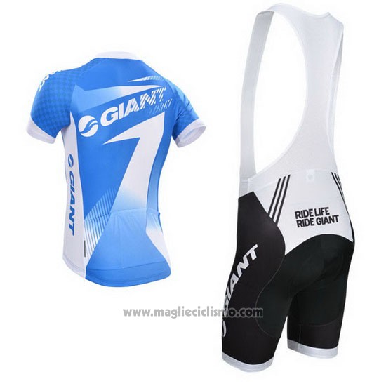2014 Abbigliamento Ciclismo Giant Celeste Manica Corta e Salopette