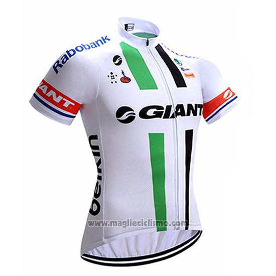 2017 Abbigliamento Ciclismo Giant Bianco Manica Corta e Salopette