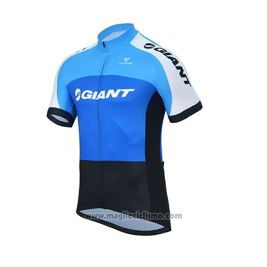 2018 Abbigliamento Ciclismo Giant Club Sport Blu e Nero Manica Corta e Salopette