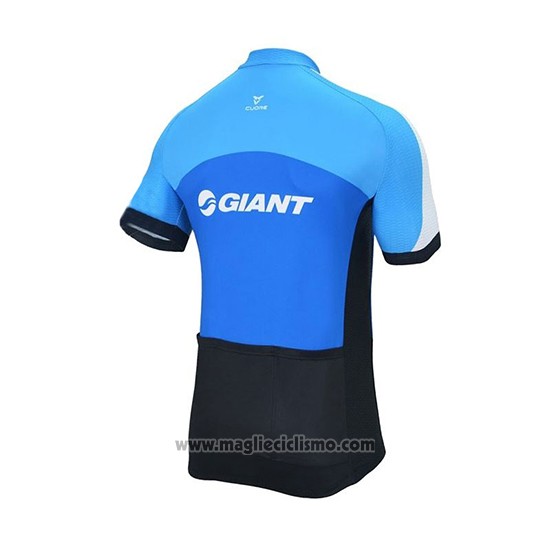 2018 Abbigliamento Ciclismo Giant Club Sport Blu e Nero Manica Corta e Salopette