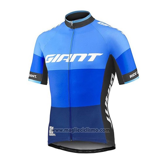 2018 Abbigliamento Ciclismo Giant Elevate Blu Manica Corta e Salopette