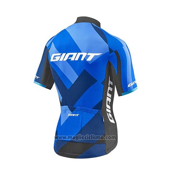 2018 Abbigliamento Ciclismo Giant Elevate Blu e Nero Manica Corta e Salopette