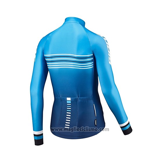 2019 Abbigliamento Ciclismo Giant Race Day Blu Manica Lunga e Salopette