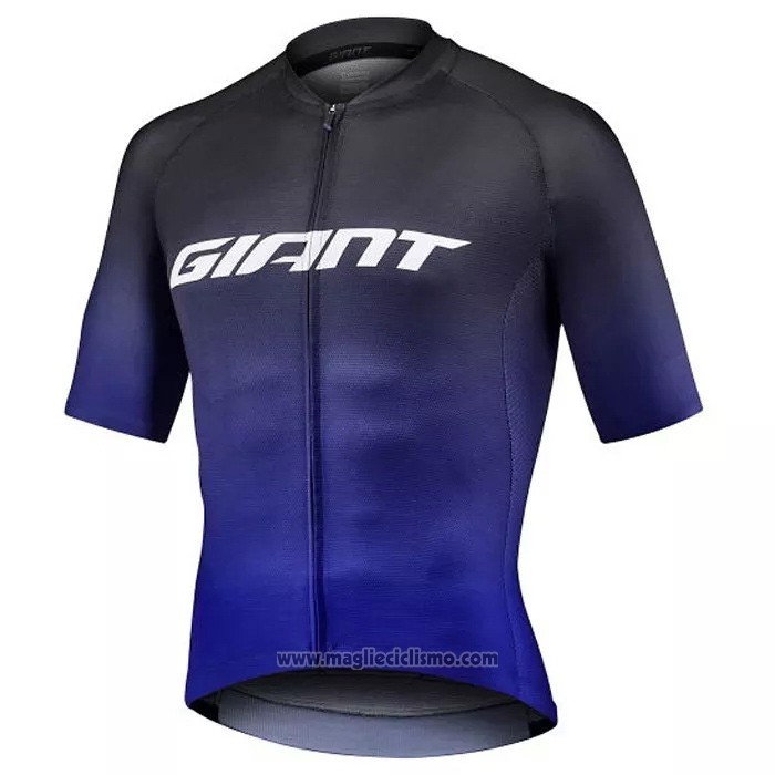 2021 Abbigliamento Ciclismo Giant Nero Viola Manica Corta e Salopette