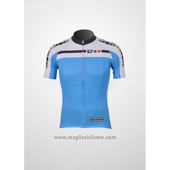 2011 Abbigliamento Ciclismo Giordana Bianco e Celeste Manica Corta e Salopette