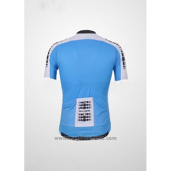 2011 Abbigliamento Ciclismo Giordana Bianco e Celeste Manica Corta e Salopette