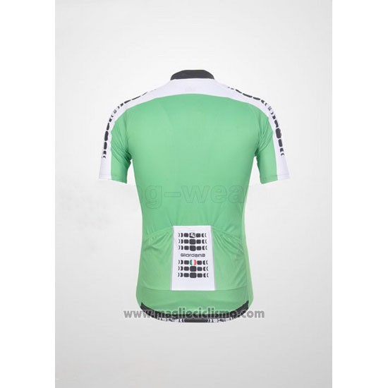 2011 Abbigliamento Ciclismo Giordana Bianco e Verde Manica Corta e Salopette