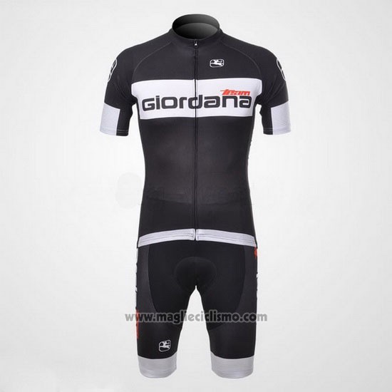 2011 Abbigliamento Ciclismo Giordana Nero Manica Corta e Salopette