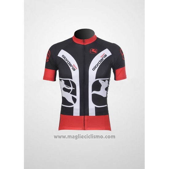2011 Abbigliamento Ciclismo Giordana Nero e Rosso Manica Corta e Salopette