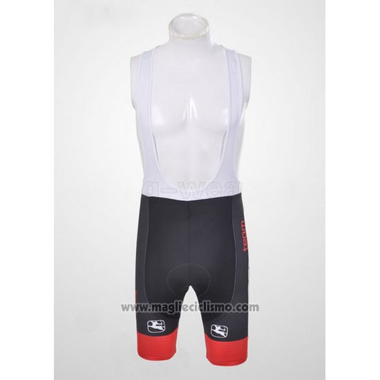 2011 Abbigliamento Ciclismo Giordana Nero e Rosso Manica Corta e Salopette