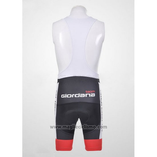 2011 Abbigliamento Ciclismo Giordana Nero e Rosso Manica Corta e Salopette