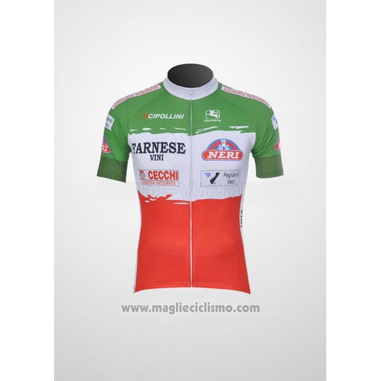 2011 Abbigliamento Ciclismo Giordana Rosso e Verde Manica Corta e Salopette