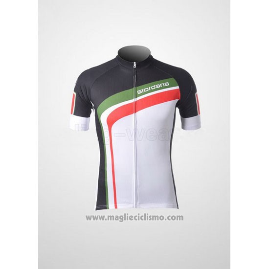 2012 Abbigliamento Ciclismo Giordana Verde e Nero Manica Corta e Salopette