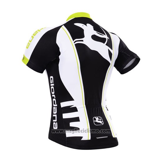 2015 Abbigliamento Ciclismo Giordana Nero e Bianco Manica Corta e Salopette