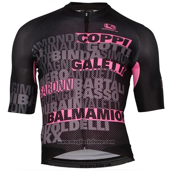 2017 Abbigliamento Ciclismo Giordana Nero Manica Corta e Salopette