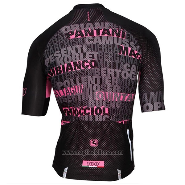 2017 Abbigliamento Ciclismo Giordana Nero Manica Corta e Salopette