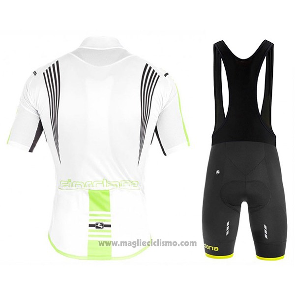 2017 Abbigliamento Ciclismo Giordana Sahara Bianco Manica Corta e Salopette