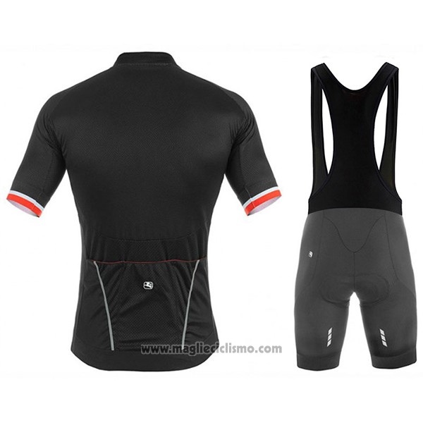2017 Abbigliamento Ciclismo Giordana Silver Line Nero Manica Corta e Salopette