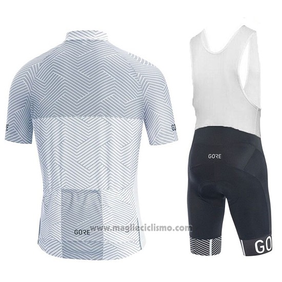 2018 Abbigliamento Ciclismo Gore Bianco Manica Corta e Salopette