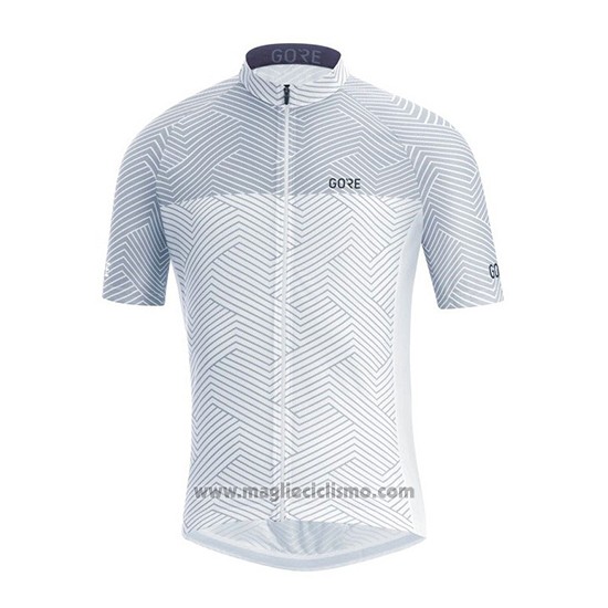 2018 Abbigliamento Ciclismo Gore Bianco Manica Corta e Salopette