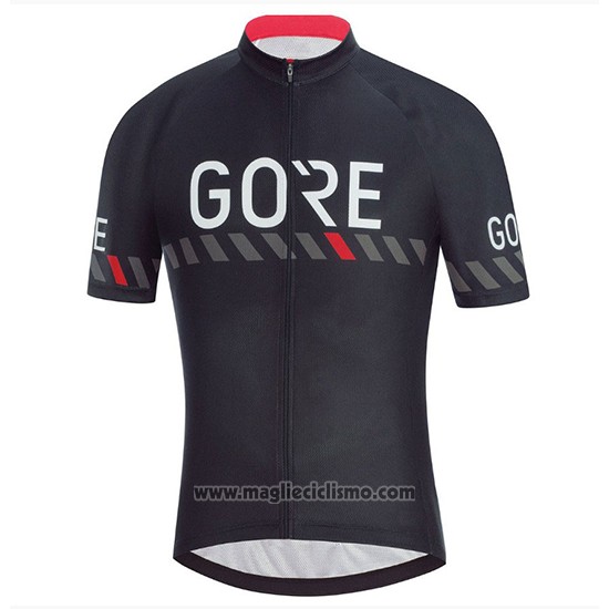 2018 Abbigliamento Ciclismo Gore C3 Nero Manica Corta e Salopette