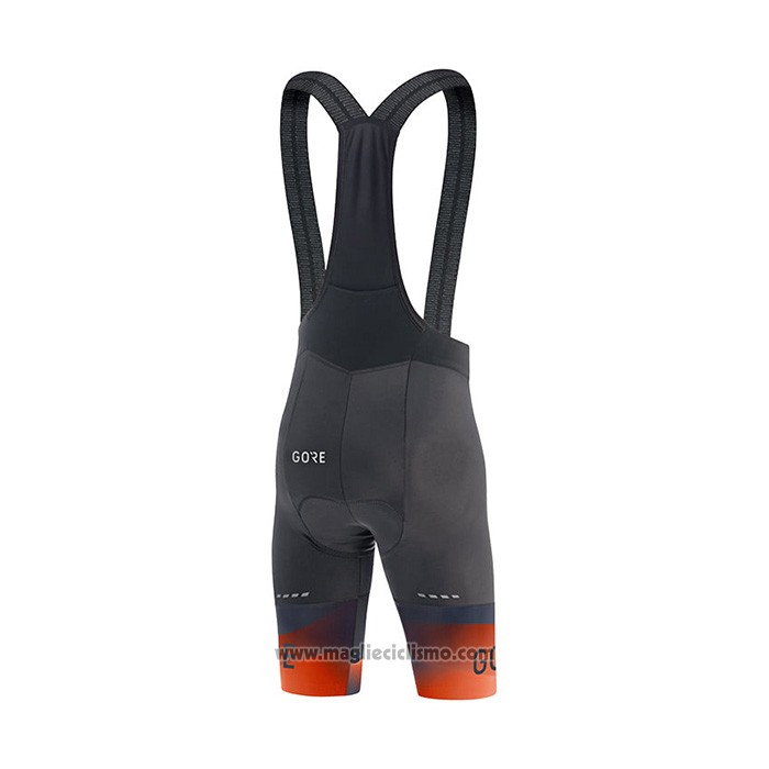 2022 Abbigliamento Ciclismo Gore Arancione Manica Corta e Salopette