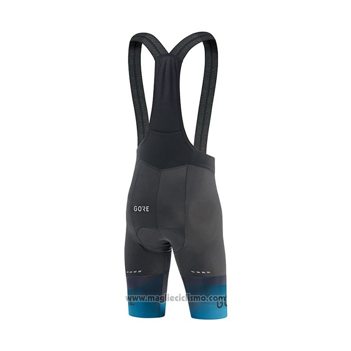 2022 Abbigliamento Ciclismo Gore Blu Manica Corta e Salopette