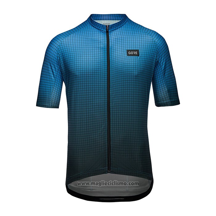 2022 Abbigliamento Ciclismo Gore Nero Blu Manica Corta e Salopette