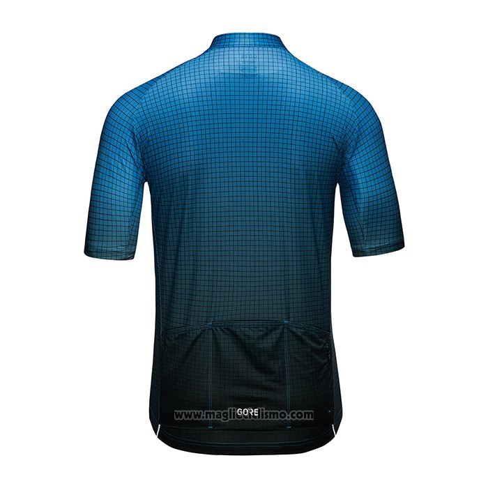 2022 Abbigliamento Ciclismo Gore Nero Blu Manica Corta e Salopette