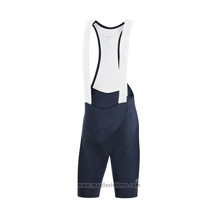 2022 Abbigliamento Ciclismo Gore Nero Blu Manica Corta e Salopette