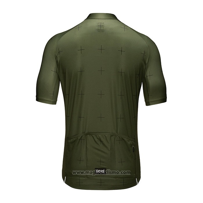 2022 Abbigliamento Ciclismo Gore Verde Manica Corta e Salopette