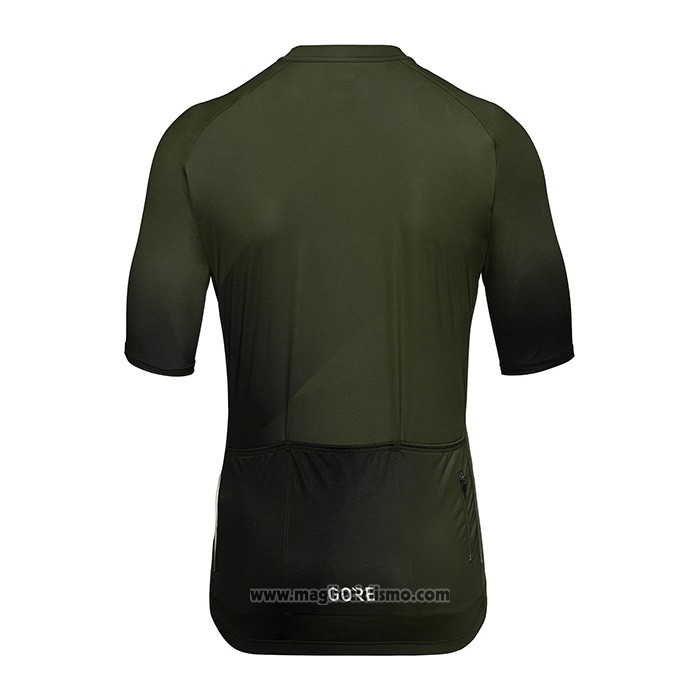 2022 Abbigliamento Ciclismo Gore Verde Nero Manica Corta e Salopette
