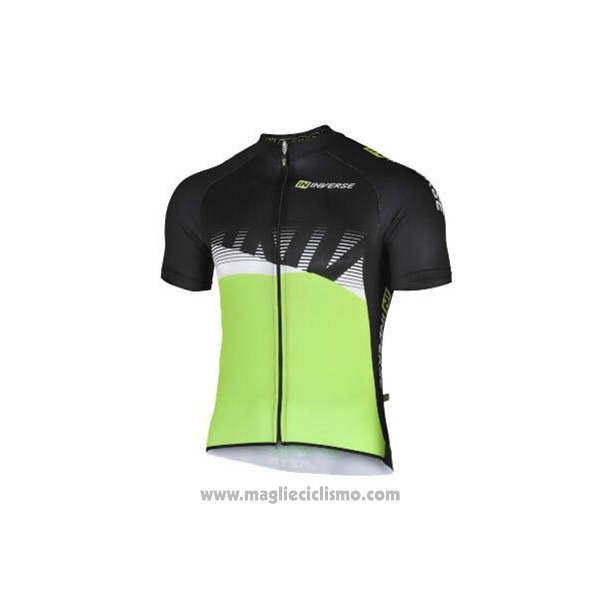 2017 Abbigliamento Ciclismo Inverse Nero e Verde Manica Corta e Salopette
