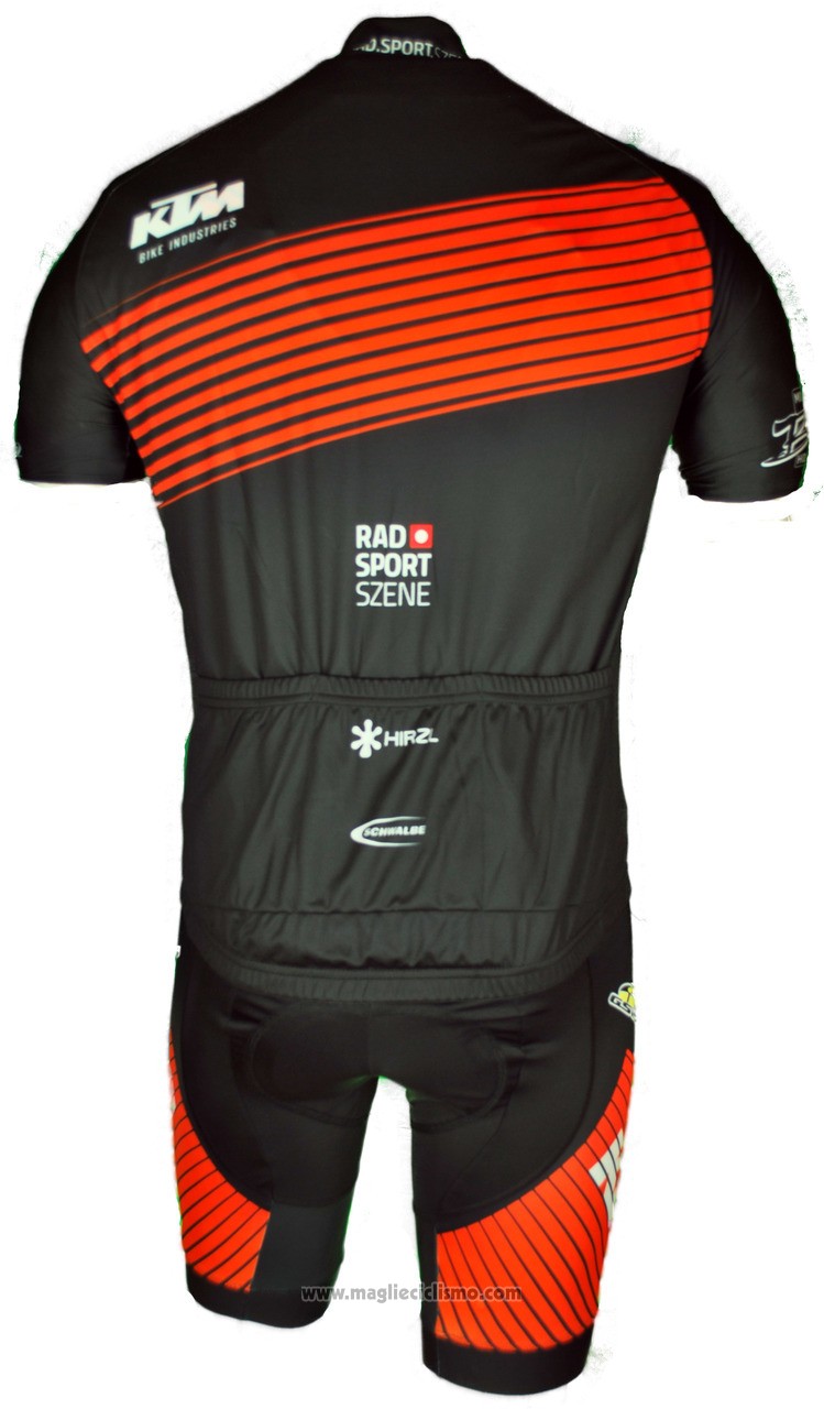 2018 Abbigliamento Ciclismo KTM Arancione Manica Corta e Salopette