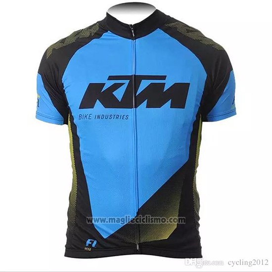 2018 Abbigliamento Ciclismo KTM Blu Nero Manica Corta e Salopette