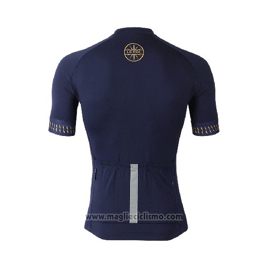2019 Abbigliamento Ciclismo Lecol Blu Manica Corta e Salopette
