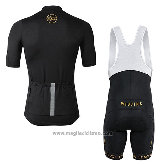 2019 Abbigliamento Ciclismo Lecol Nero Manica Corta e Salopette